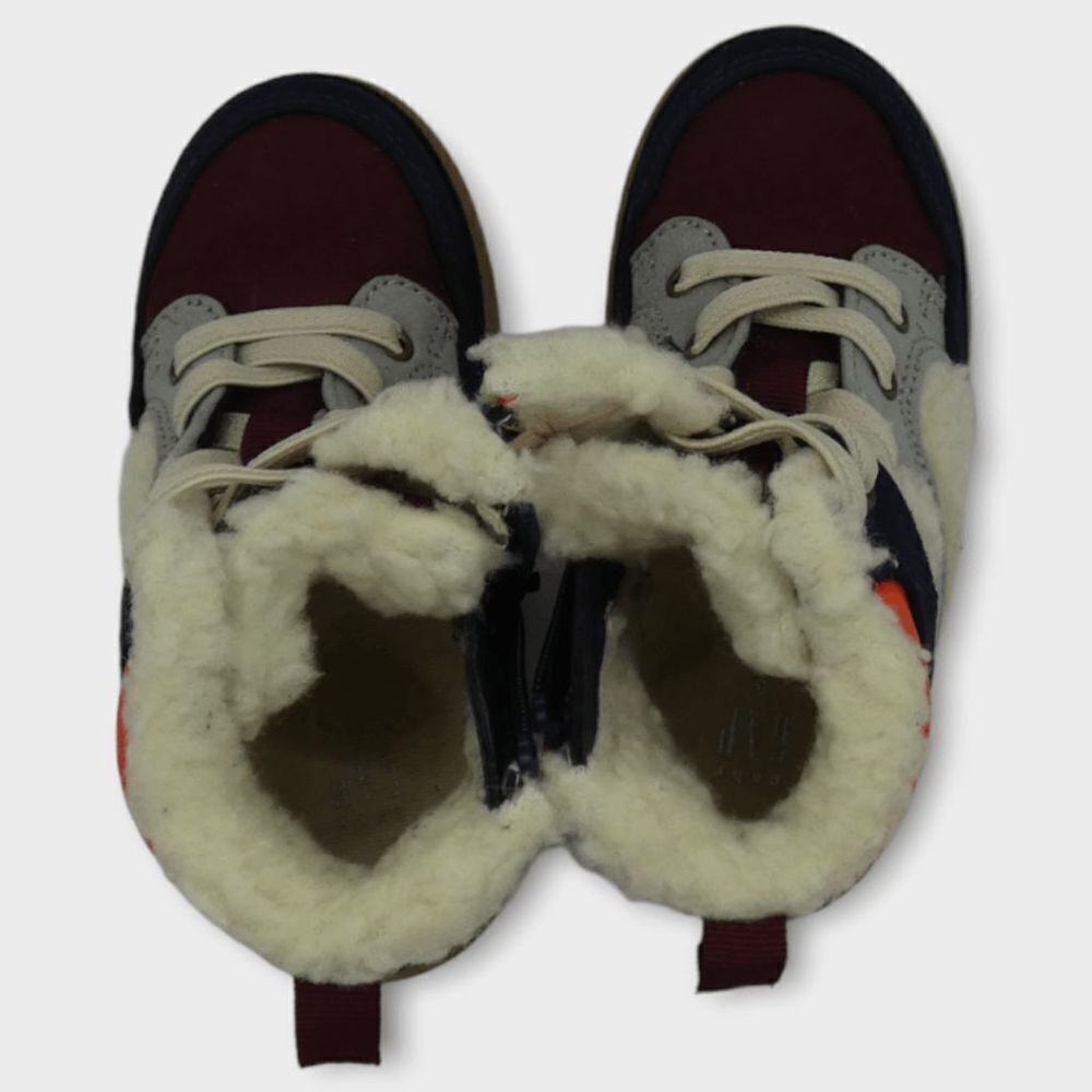 Gap Baby Sherpa Color Block High Top Sneakers Size 8 - Picture 8 of 9